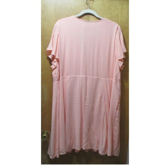 NWT Torrid Peach Pastel Fringe Lace Up Dress Women Size 3X - Picture 3 of 11